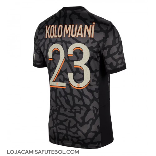 Camisa de Futebol Paris Saint-Germain Randal Kolo Muani #23 Equipamento Alternativo 2023-24 Manga Curta